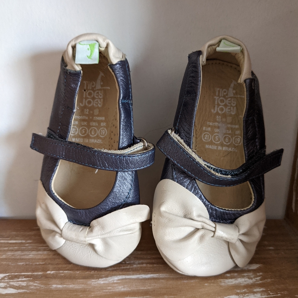Tip Toey Joey soft leather purple shoes